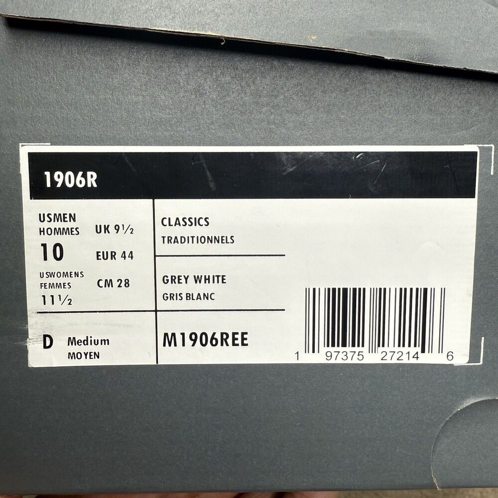 New Balance 1906R Classics Grey White Men’s US 10 M1906REE Athletic NEW w Box - Picture 11 of 11